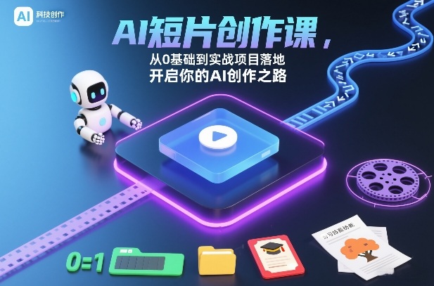 AI短片创作课，从0基础到实战项目落地，开启你的AI创作之路（更新0411）-创业资源网