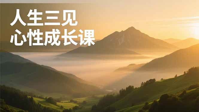 （16897期）人生三见心性成长课，见天地众生自己，搞透人性安顿身心，活出清晰自我，内在富足无价-创业资源网