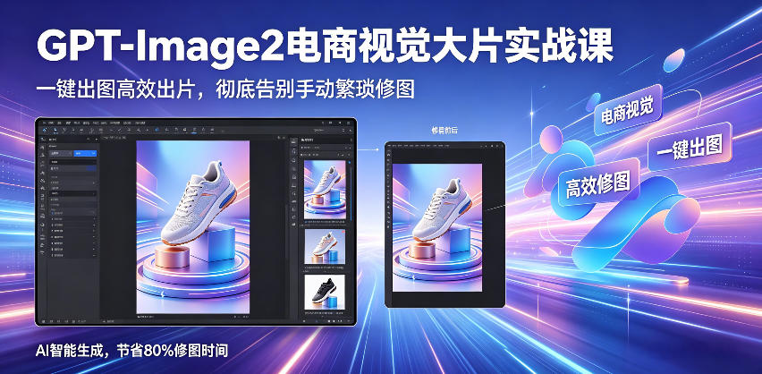 GPT-Image2电商视觉大片实战课，一键出图高效出片，彻底告别手动繁琐修图-创业资源网