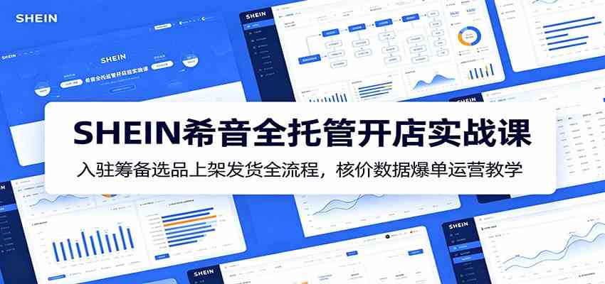 SHEIN希音全托管开店实战课：入驻筹备选品上架发货全流程，核价数据爆单运营教学-创业资源网