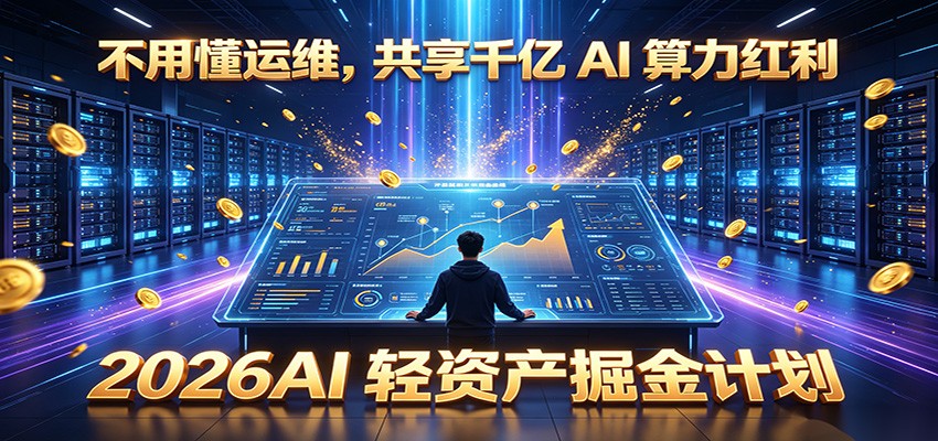 不用懂运维，共享千亿 AI 算力红利，2026AI 轻资产掘金计划-创业资源网