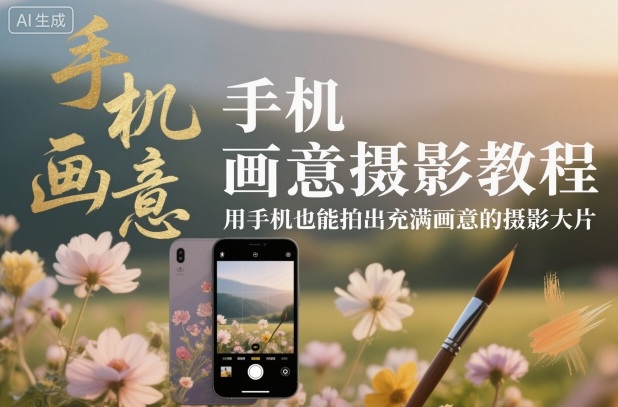 手机画意摄影教程，用手机也能拍出充满画意的摄影大片-创业资源网