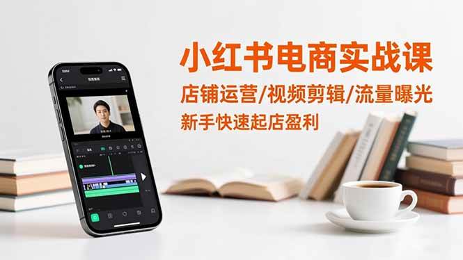 （16536期）小红书电商实战课：店铺运营/视频剪辑/流量曝光，新手快速起店盈利-创业资源网