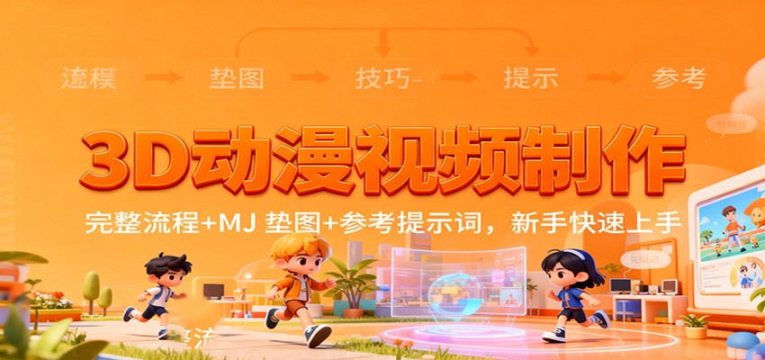3D动漫视频制作，完整流程+MJ 垫图+参考提示词，新手快速上手-创业资源网