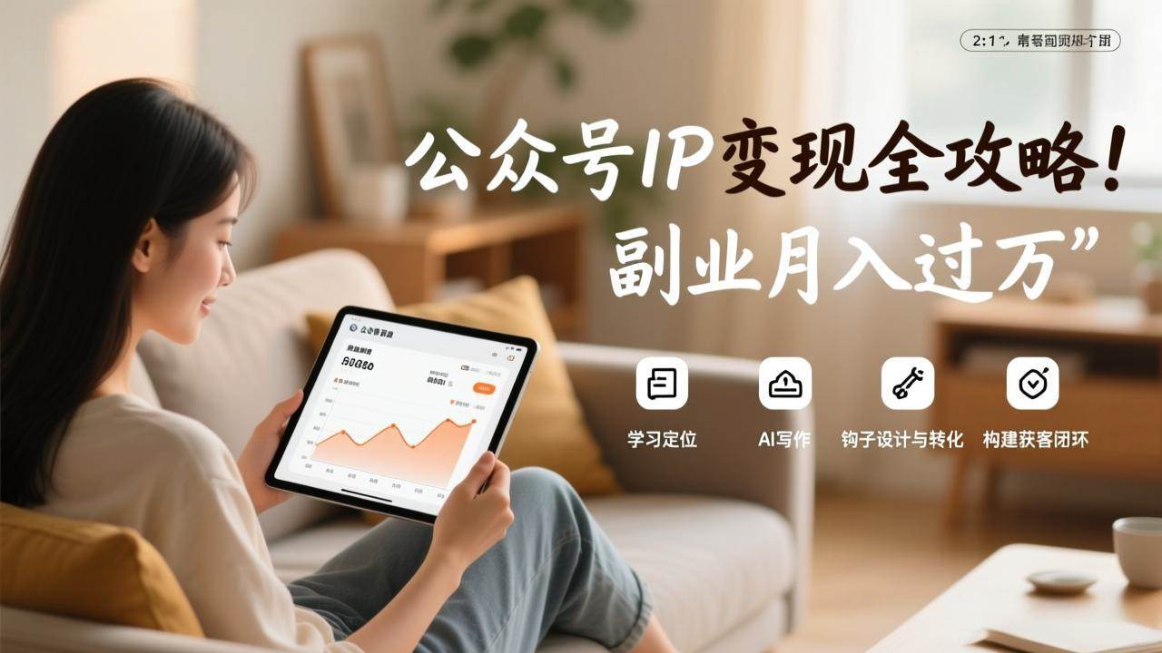 （17275期）公众号IP变现全攻略，学习定位、AI写作、钩子设计与转化，构建获客闭环，副业月入过万-创业资源网