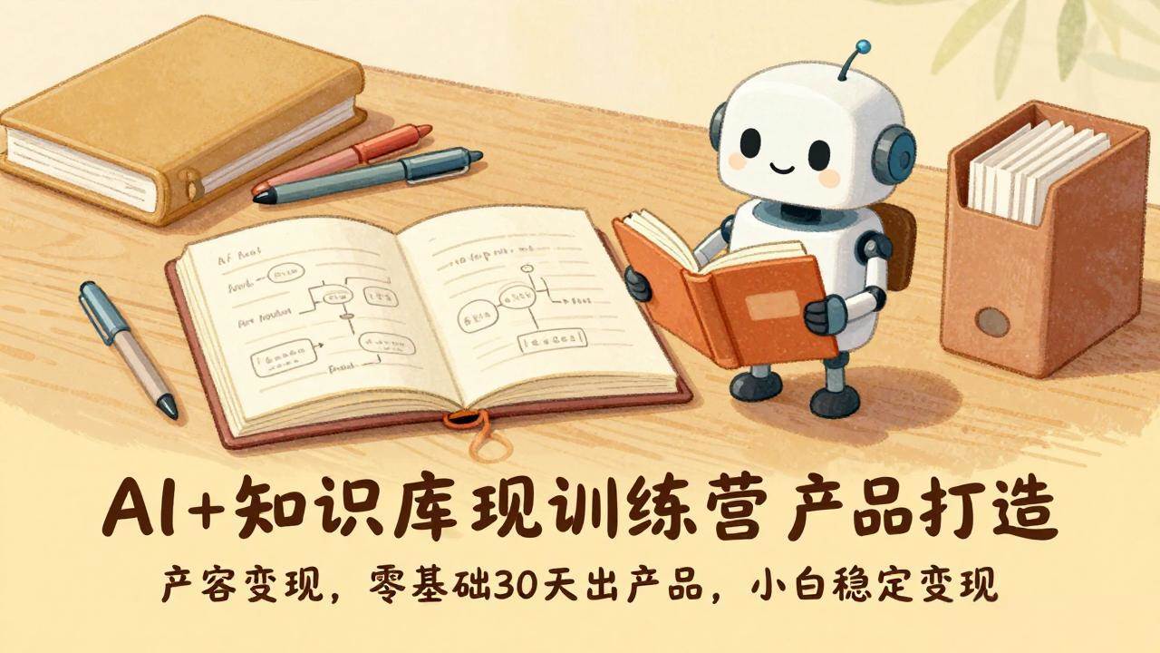 （17323期）AI+知识库变现训练营，产品打造、内容创作、全平台变现，零基础30天出产品，小白稳定变现-创业资源网