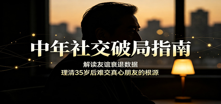中年社交破局指南：解读友谊衰退数据，理清35岁后难交真心朋友的根源-创业资源网