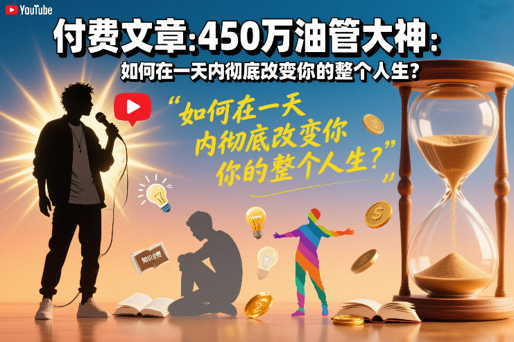 付费文章：450万油管大神：如何在一天内彻底改变你的整个人生？-创业资源网