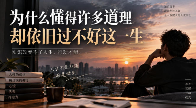 某社群精选文：为什么懂得许多道理却依旧过不好这一生？-创业资源网