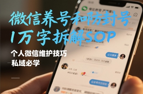 微信养号和防封号1万字拆解SOP，个人微信维护技巧，私域必学【文档】-创业资源网
