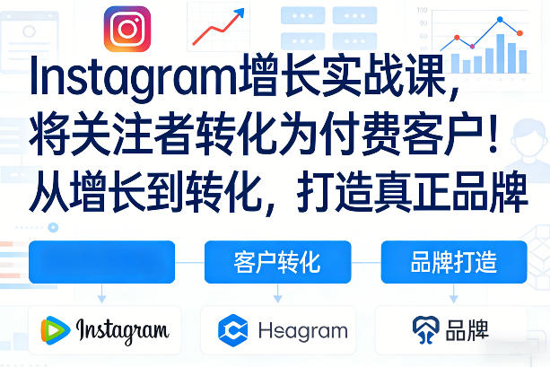 Instagram增长实战课，将关注者转化为付费客户！从增长到转化，打造真正品牌（双语字幕）-创业资源网