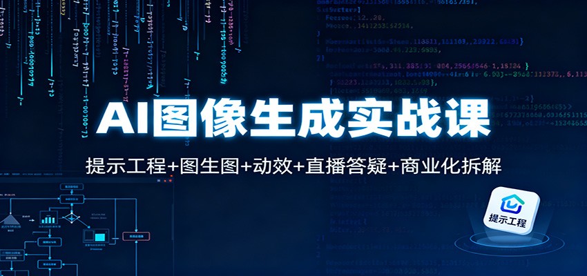 AI图像生成实战课:提示工程+图生图+动效+直播答疑+商业化拆解-创业资源网