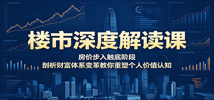 楼市深度解读课：房价步入触底阶段，剖析财富体系变革教你重塑个人价值认知-创业资源网