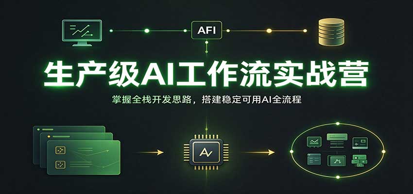 生产级AI工作流实战营：掌握全栈开发思路，搭建稳定可用AI全流程-创业资源网