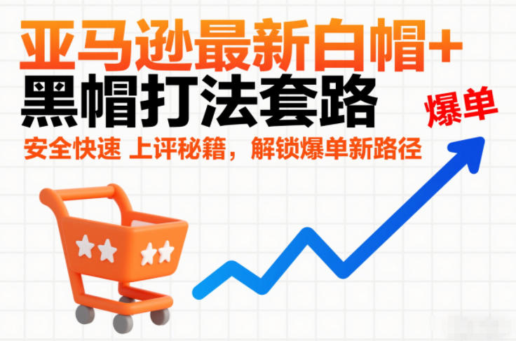 亚马逊最新白帽+黑帽打法套路，安全快速上评秘籍，解锁爆单新路径-创业资源网