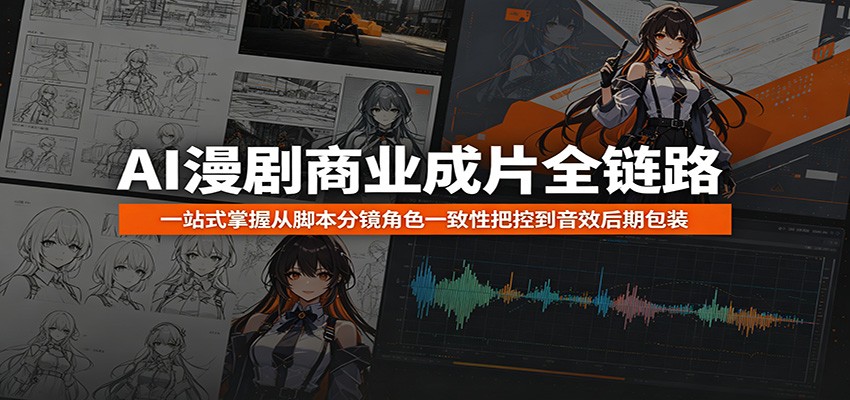 AI漫剧商业成片全链路:一站式掌握从脚本分镜角色一致性把控到音效后期包装-创业资源网