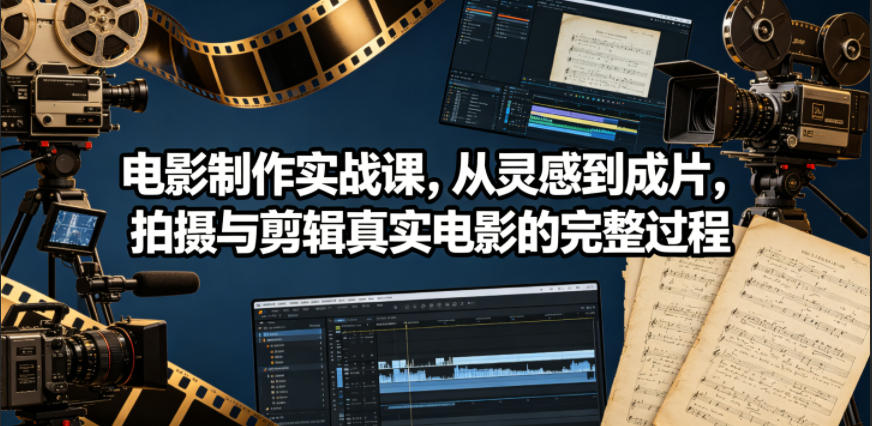 电影制作实战课，从灵感到成片，拍摄与剪辑真实电影的完整过程【原创双语字幕】-创业资源网