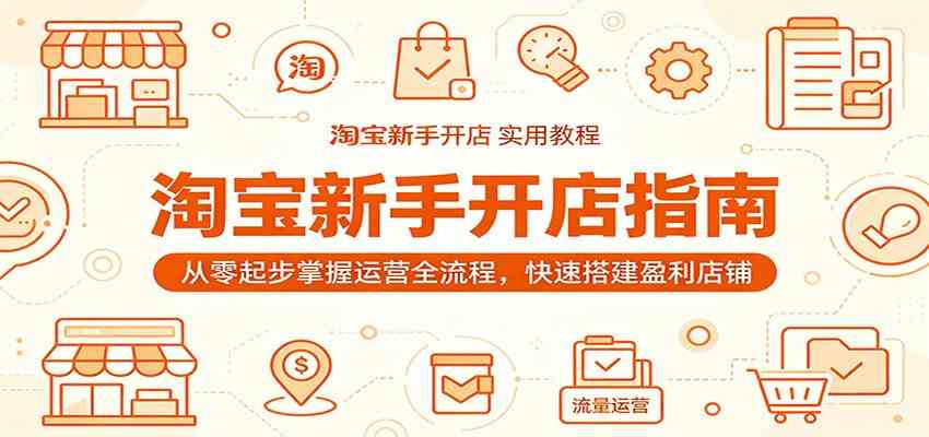 淘宝新手开店指南：从零起步掌握运营全流程，快速搭建盈利店铺-创业资源网