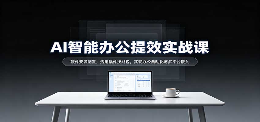 AI智能办公提效实战课:软件安装配置,活用插件技能包,实现办公自动化与多平台接入-创业资源网