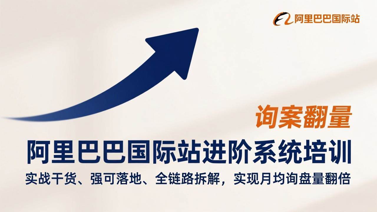 （17335期）阿里巴巴国际站进阶系统培训，实战干货、强可落地、全链路拆解，实现月均询盘量翻倍-创业资源网