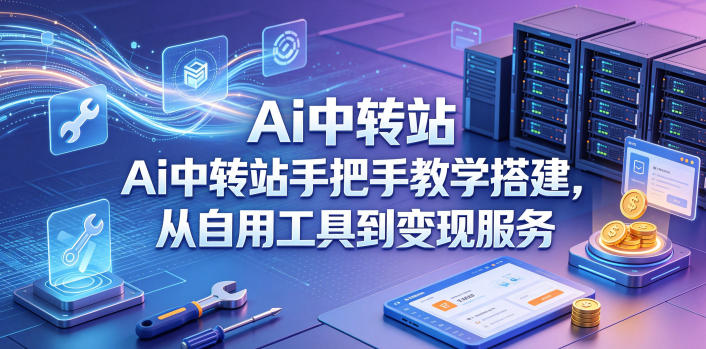 Ai中转站手把手教学搭建，从自用工具到变现服务-创业资源网