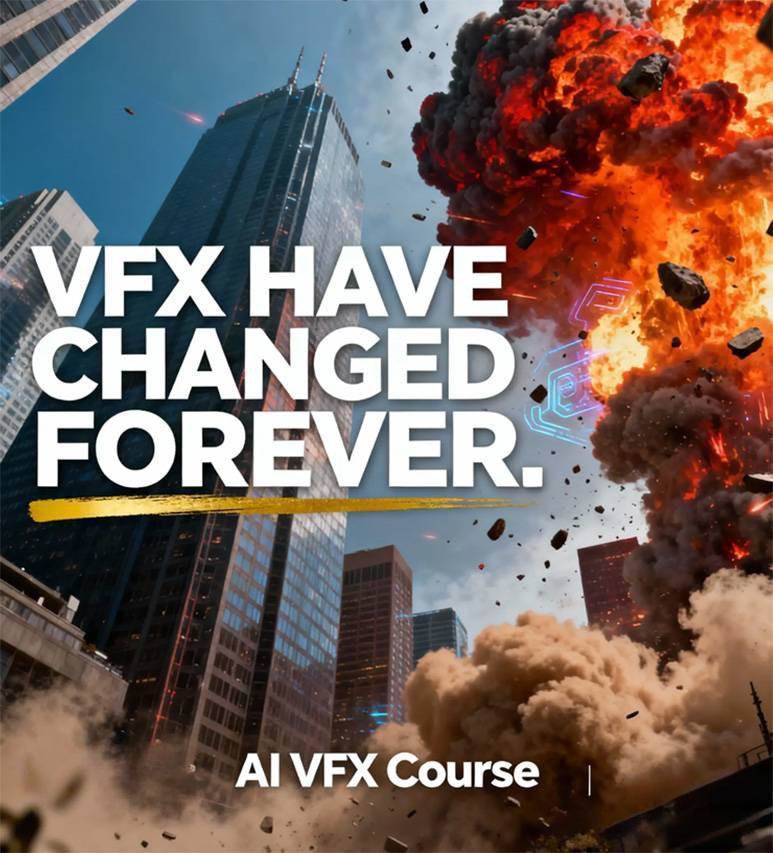 (17212期)AI视觉特效(AI VFX)实战课:运用前沿工具高效制作电影级爆炸、火焰、烟雾、环境和角色特效 (17212期)AI视觉特效(AI VFX)实战课:运用前沿工具高效制作电影级爆炸、火焰、烟雾、环境和角色特效