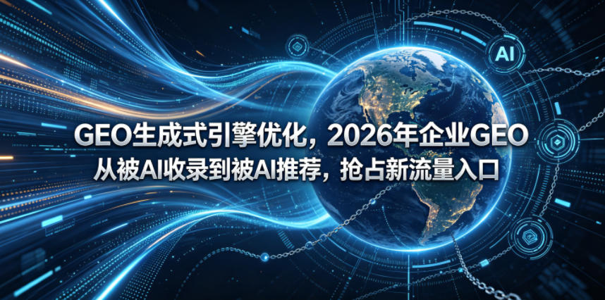 GEO生成式引擎优化，2026年企业GEO从被AI收录到被AI推荐，抢占新流量入口-创业资源网