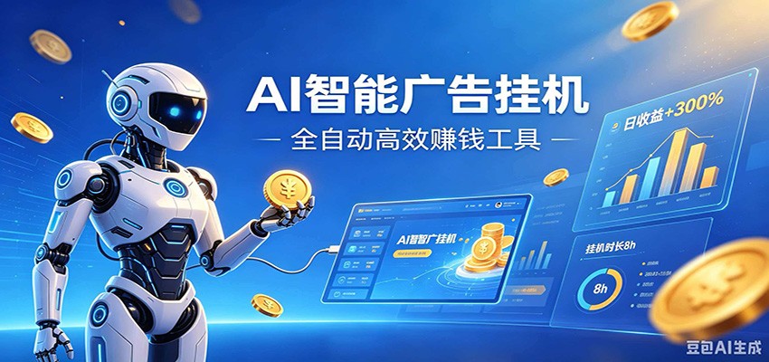 AI智能广告挂机,小白轻松上手,在家自动赚收益-创业资源网
