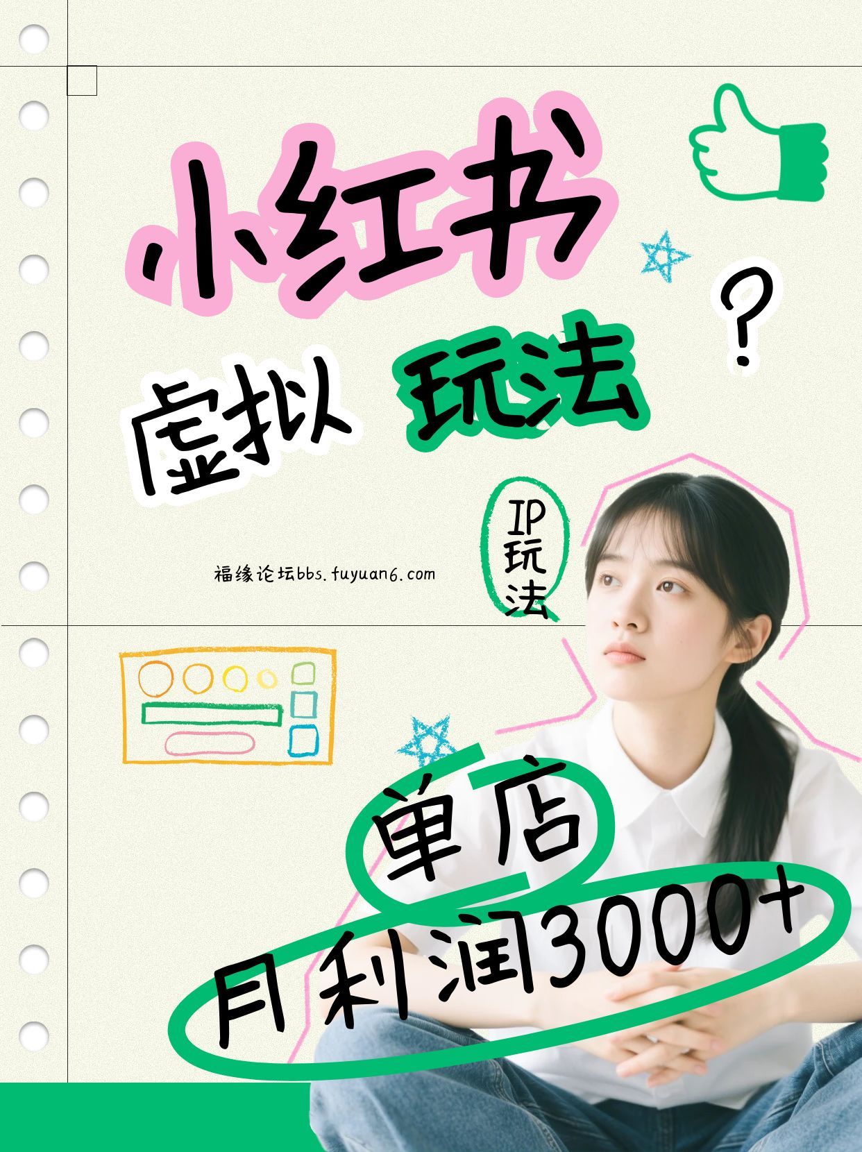 小红书虚拟玩法（铺货流和单品玩法），单店月利润3000+，IP打法+原创商品（0违规）-创业资源网
