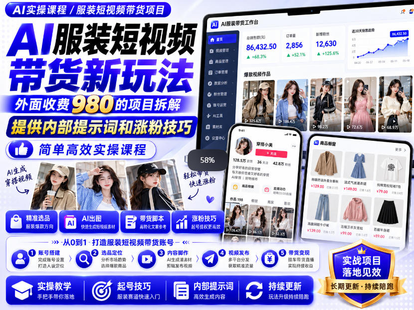 外面收费980AI快手带货系统课程,内部课程首次外放,操作简单高效,一分钟一条爆款视频 外面收费980AI快手带货系统课程,内部课程首次外放,操作简单高效,一分钟一条爆款视频