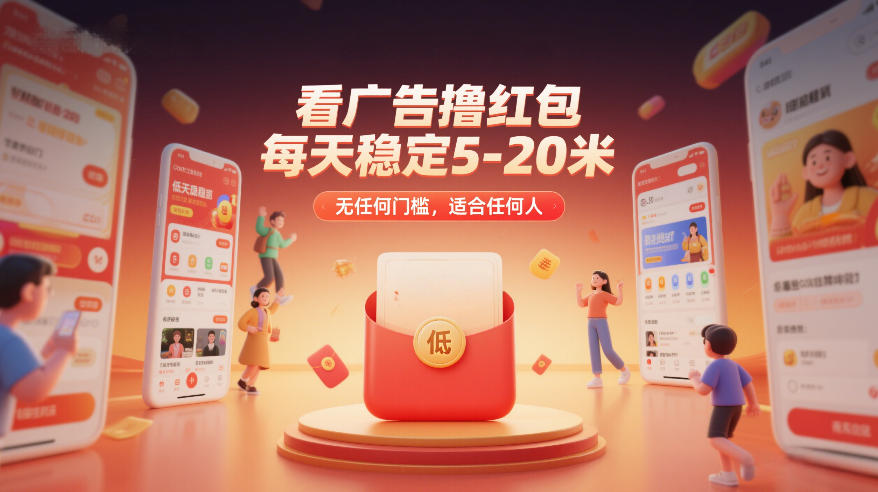 看广告撸红包，每天稳定5-20米，无任何门槛，适合任何人-创业资源网