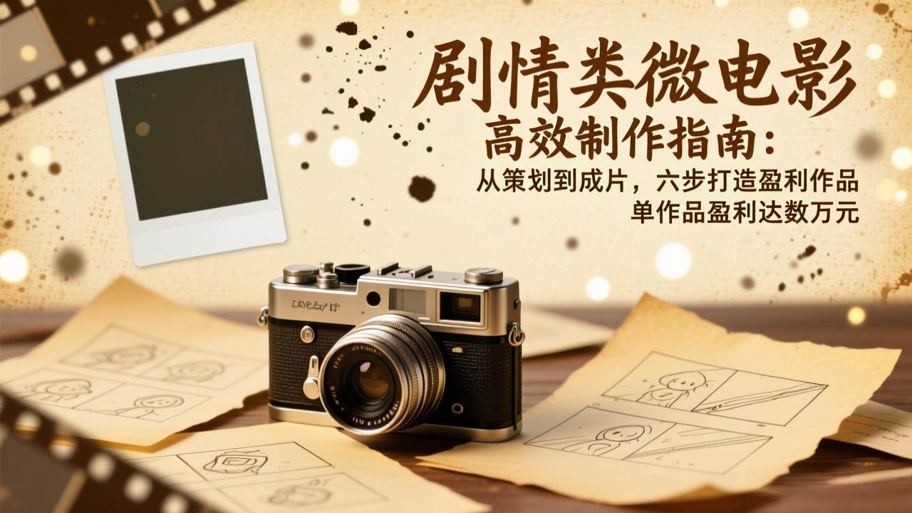 （17086期）剧情类微电影高效制作指南：从策划到成片，六步打造盈利作品，单作品盈利达数万元-创业资源网