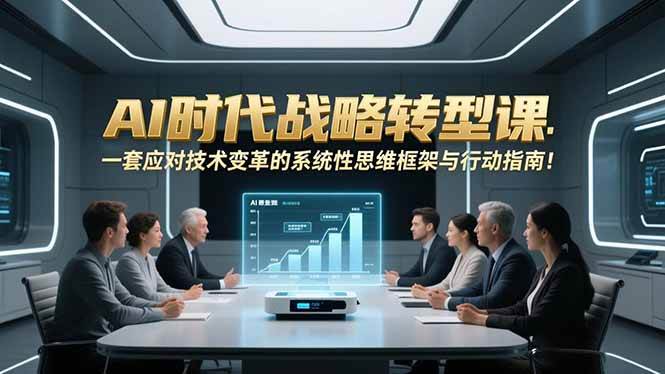 （16989期）AI时代战略转型课：一套应对技术变革的系统性思维框架与行动指南！-创业资源网