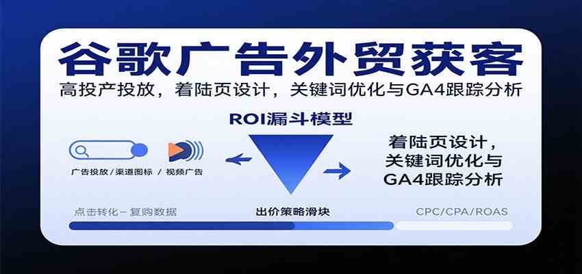 谷歌广告外贸获客,高投产投放,着陆页设计,关键词优化与GA4跟踪分析-创业资源网