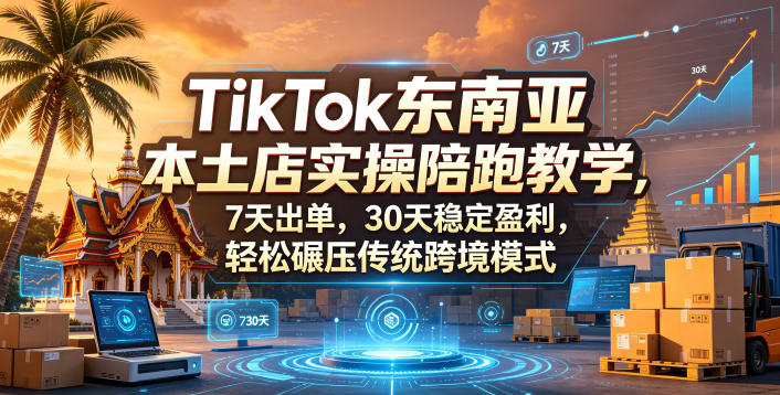 TikTok东南亚本土店实操陪跑教学,7天出单,30天稳定盈利,轻松碾压传统跨境模式(更新0516)-创业资源网