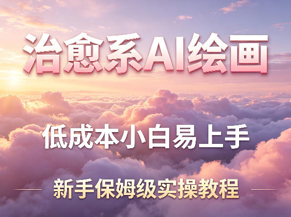 治愈系AI绘画提示词项目，低成本小白易上手，每天10分钟，新手保姆级实操教程-创业资源网