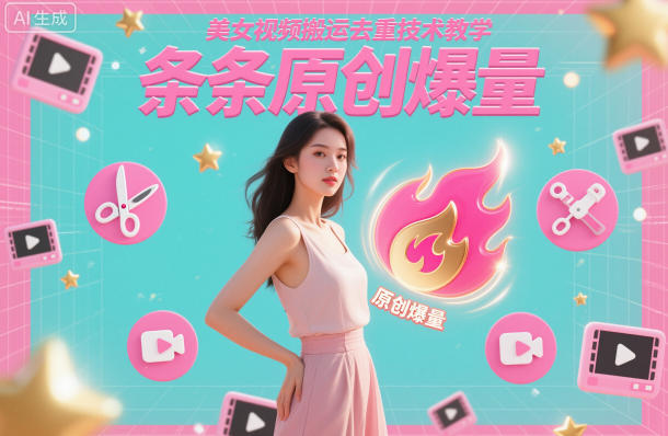 美女视频搬运去重技术教学，条条原创爆量-创业资源网