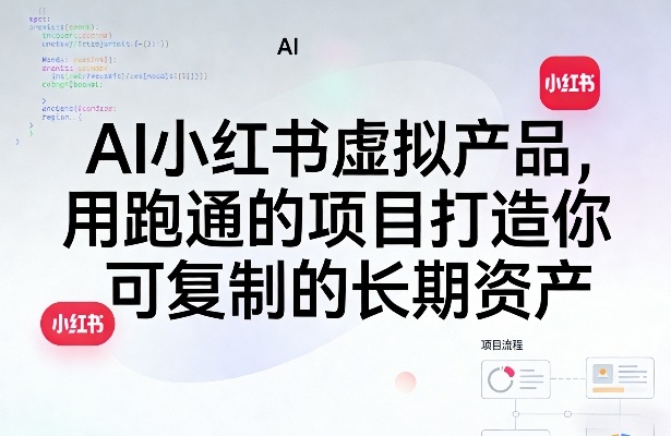 AI小红书虚拟产品，用跑通的项目打造你可复制的长期资产（更新0902）-创业资源网