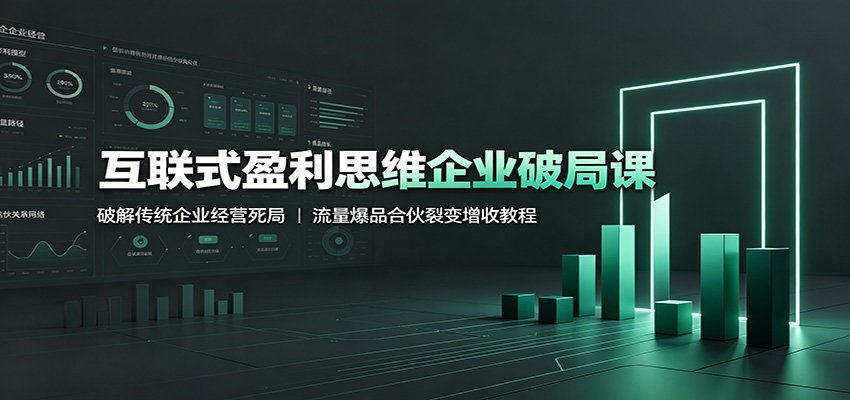 互联式盈利思维企业破局课：破解传统企业经营死局，流量爆品合伙裂变增收教程-创业资源网