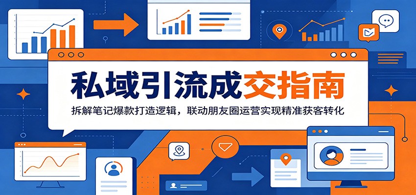 私域引流成交指南：拆解笔记爆款打造逻辑，联动朋友圈运营实现精准获客转化-创业资源网