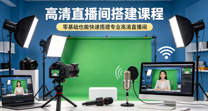 高清直播间搭建课程，零基础也能快速搭建专业高清直播间-创业资源网