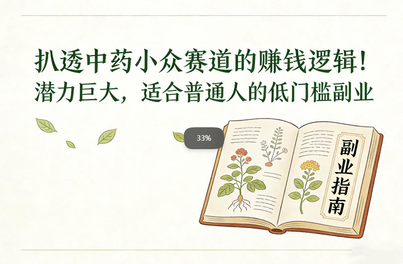 扒透中药小众赛道的賺米逻辑,潜力巨大,适合普通人的低门槛副业-创业资源网