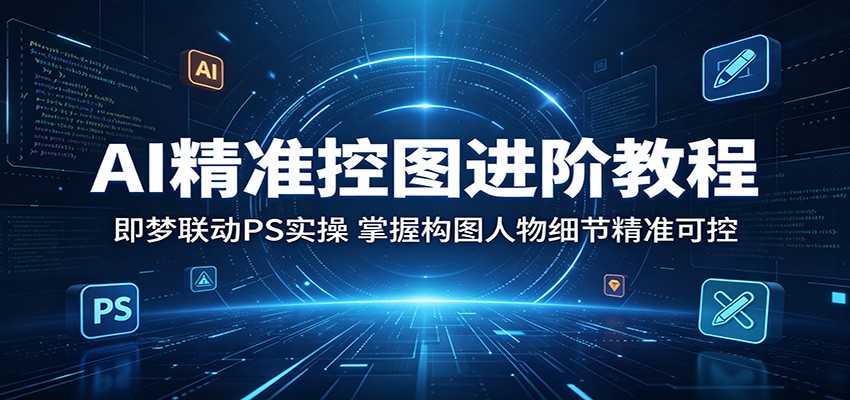 AI精准控图进阶教程：即梦联动PS实操，掌握构图人物细节精准可控-创业资源网