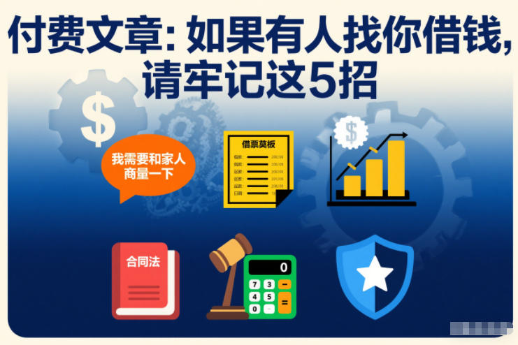 付费文章：如果有人找你借钱，请牢记这5招-创业资源网