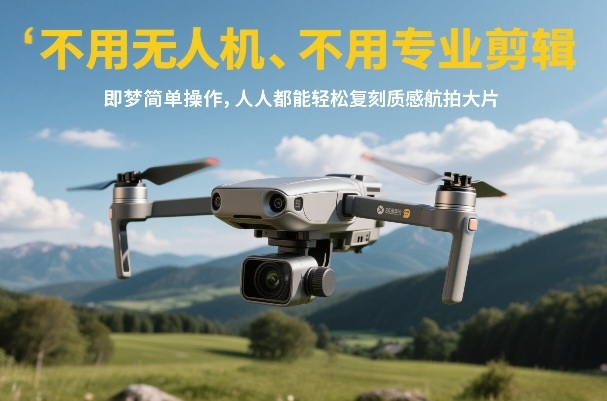 不用无人机、不用专业剪辑，即梦简单操作，人人都能轻松复刻质感航拍大片-创业资源网