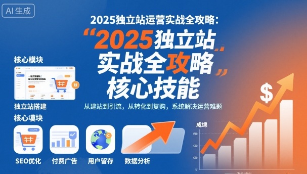 2025独立站运营实战全攻略，一站式掌握独立站运营核心技能-创业资源网