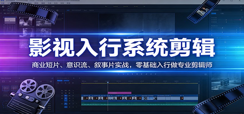影视系统剪辑，商业短片、意识流、叙事片实战，零基础入行做专业剪辑师-创业资源网